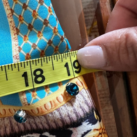 BURRYCO Baroque Leopard Mixed Print Shift Dress Embellished SZ 8 FITS BEST SZ 6 - Picture 8 of 10